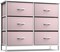 Sorbus 6 Drawers Dresser- Storage Unit with Steel Frame, Wood Top, Fabric Bins - for Bedroom, Closet, Office and more